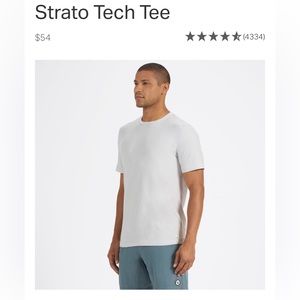 NEW Vuori Strato Tech Tee Platinum Heather Men’s Medium